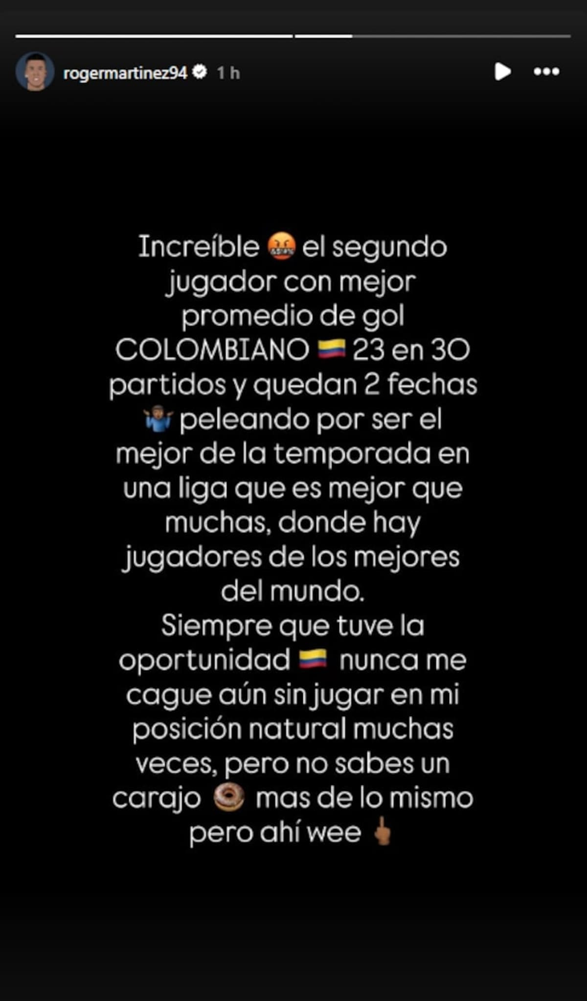 istoria de Roger Martínez.Instagram / Roger Martínez