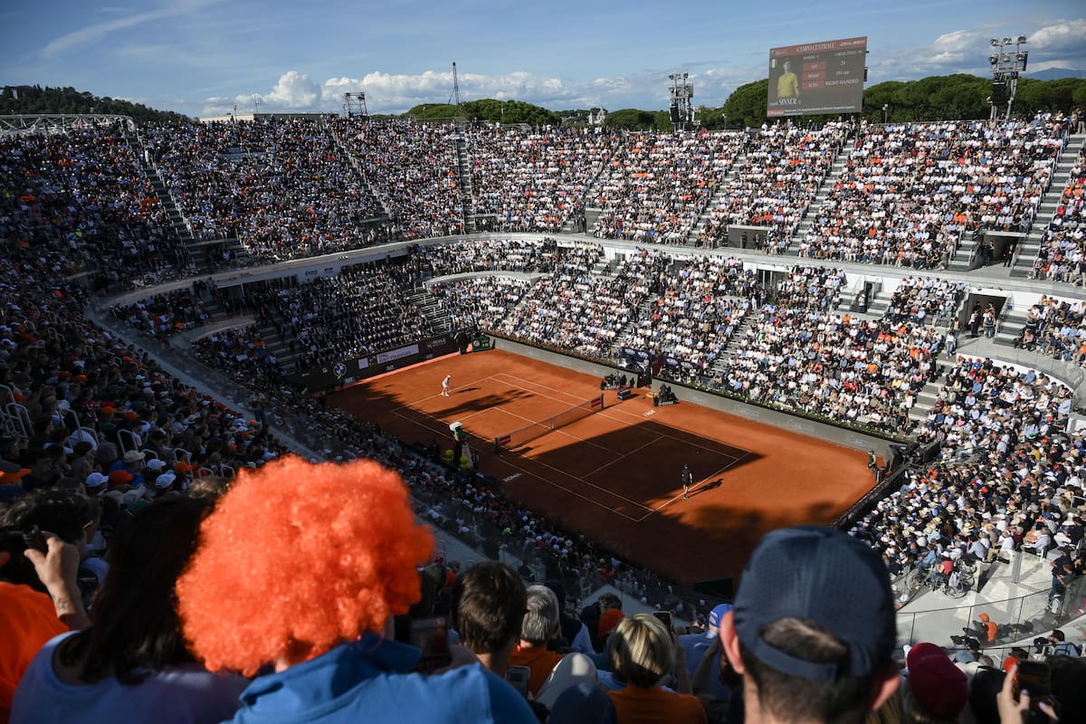 ROME (Italy), 17/05/2026.- General view of the men's singles final match between Jannik Sinner of Italy and Casper Ruud of Norway at the Italian Open tennis tournament in Rome, Italy, 17 May 2026. (Tenis, Italia, Noruega, Roma) EFE/EPA/ALESSANDRO DI MEO