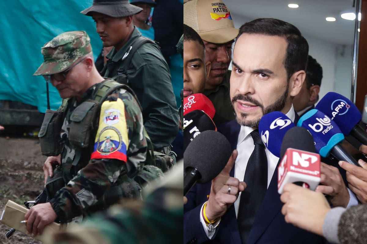 Iván Mordisco, jefe de las disidencias de las Farc y Abelardo de la Espriella, presidente de la República. // Fotos: EFE - Colprensa.