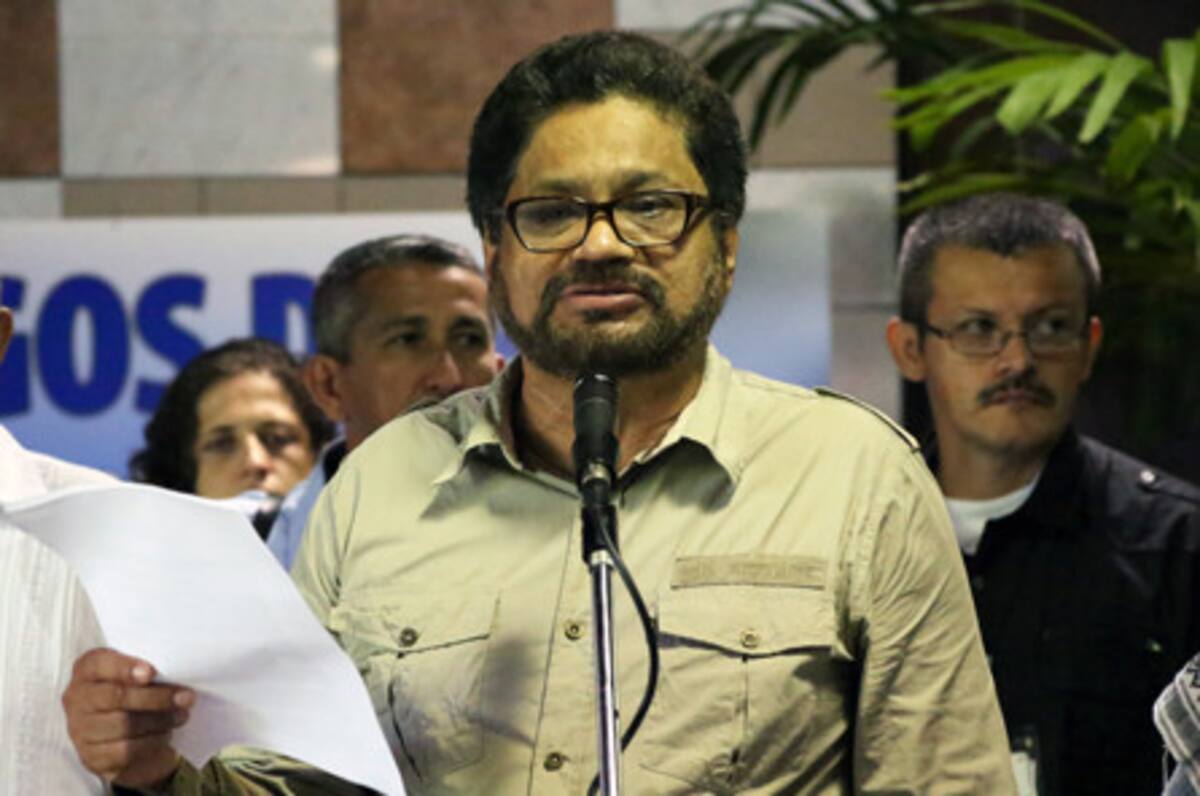 Iván Márquez, jefe de la comisión negociadora por parte de las Farc en La Habana. Foto: Colprensa / Farc.
