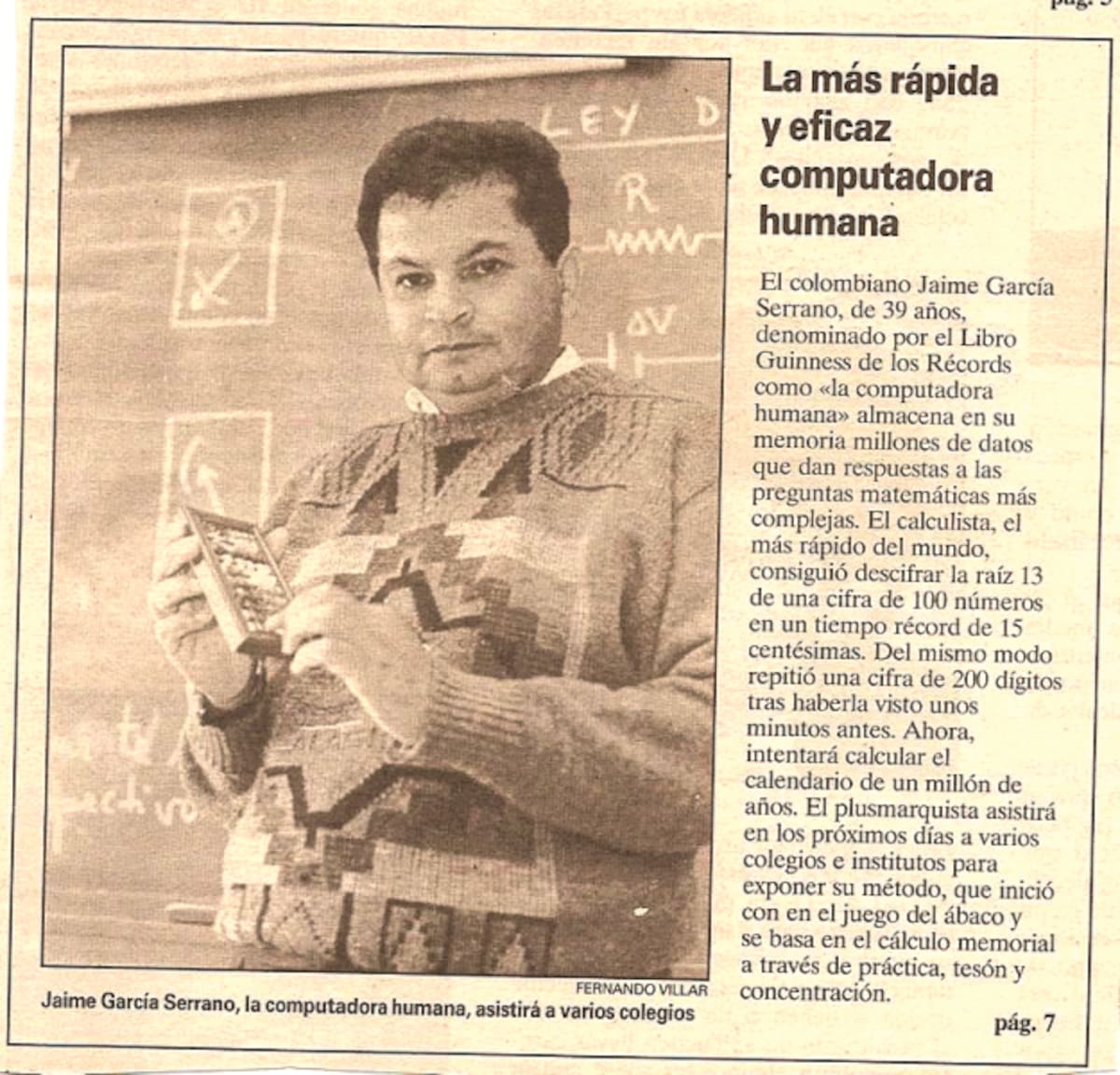 Desde muy joven, este calculista ha sido reconocido a nivel mundial por sus habilidades matemáticas.
