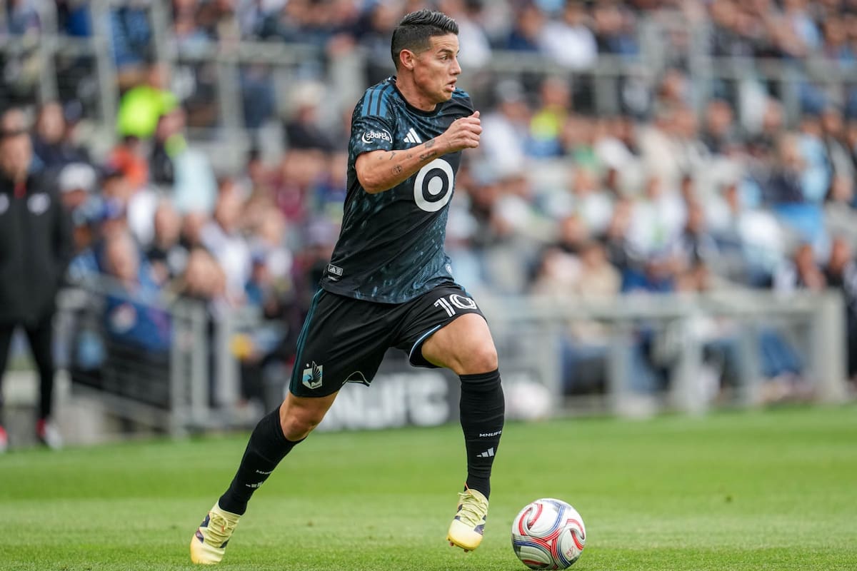 James Rodríguez confía en sumar los minutos suficientes con el Minnesota United para llegar en buenas condiciones físicas y futbolísticas al Mundial. Foto: Minnesota United.