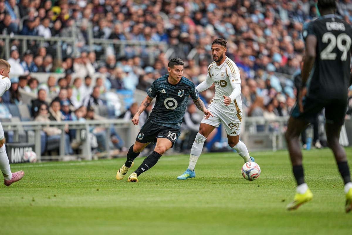 James Rodríguez confía en sumar los minutos suficientes con el Minnesota United para llegar en buenas condiciones físicas y futbolísticas al Mundial. Foto: Minnesota United.
