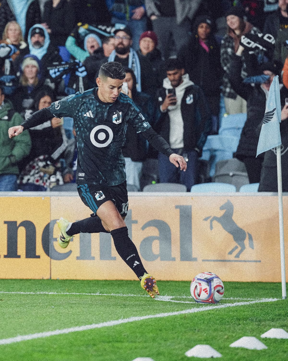 James Rodríguez no continuaría en el Minnesota United, para enfocarse en su preparación con la selección Colombia de cara al Mundial. Foto: Minnesota United.