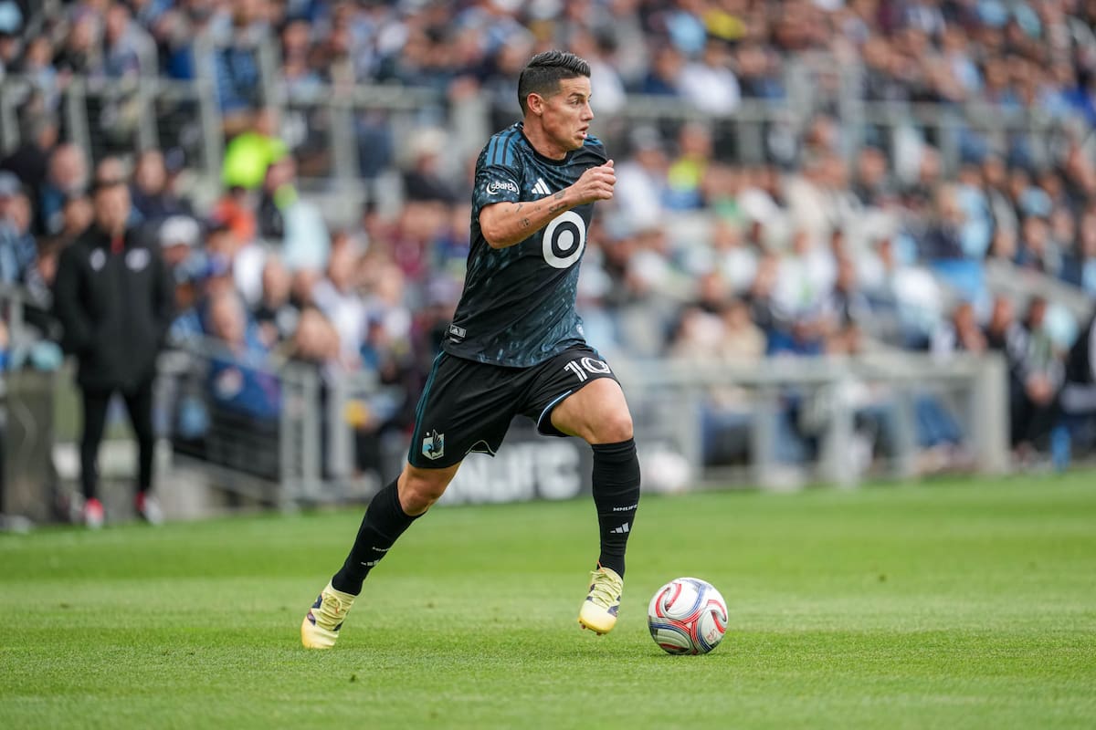 James Rodríguez confía en sumar los minutos suficientes con el Minnesota United para llegar en buenas condiciones físicas y futbolísticas al Mundial. Foto: Minnesota United.