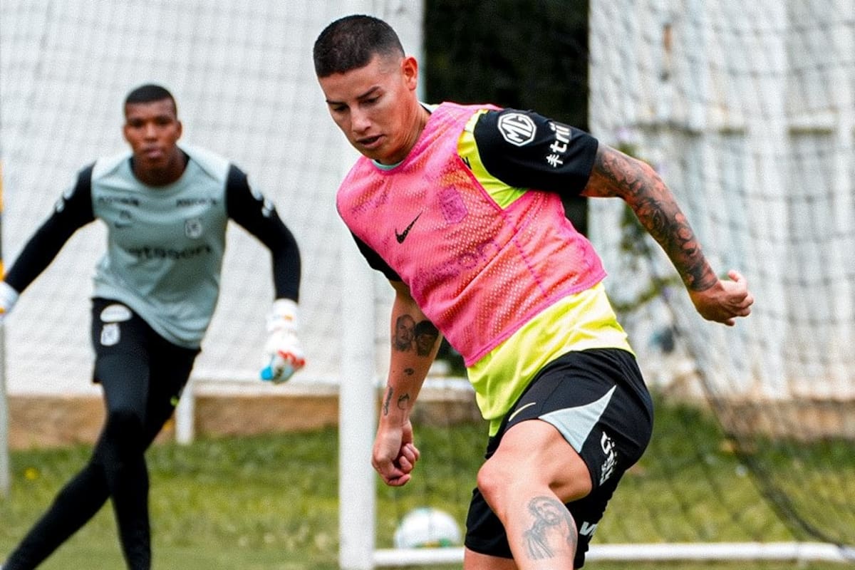 James Rodríguez se transformó en la principal contratación del fútbol colombiano, con su llagada a Atlético Nacional. Foto: Atlético Nacional.
