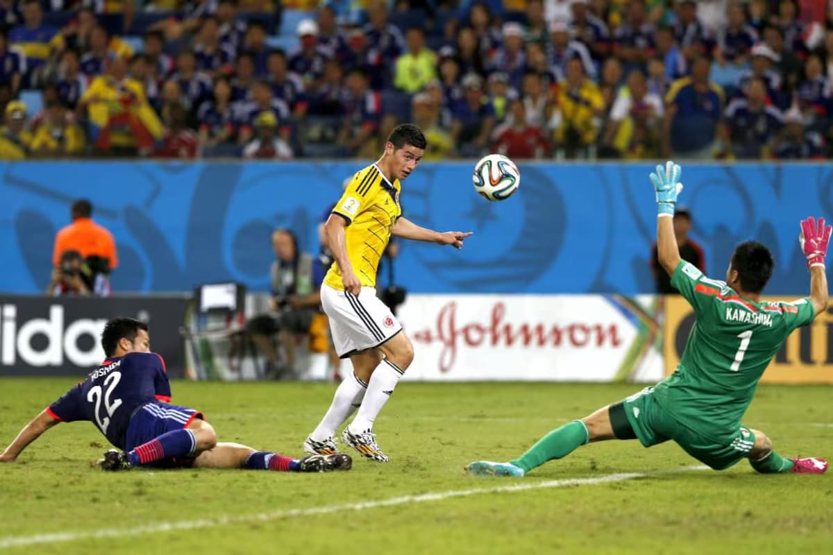 James Rodríguez fue la estrella de Colombia en el Mundial de Brasil 2014. //Foto, EFE: Julio Muñoz