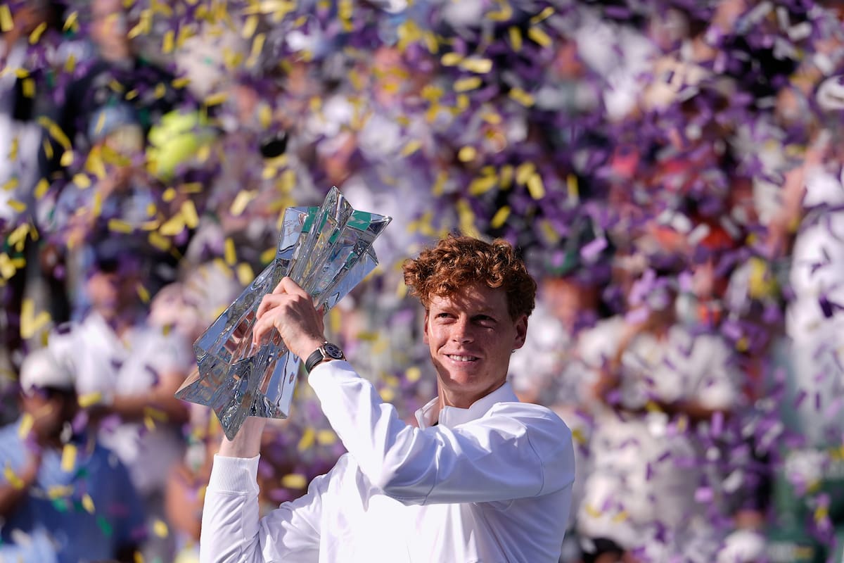 Jannik Sinner se consagró campeón en el Indian Wells de 2026. //Foto, AP: Mark J. Terrill