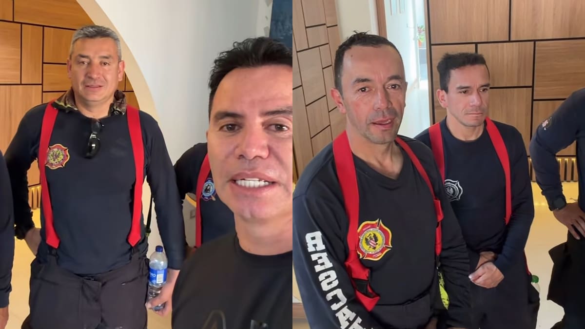 Jhonny junto a algunos rescatistas que trabajan incansablemente atendiendo la emergencia.