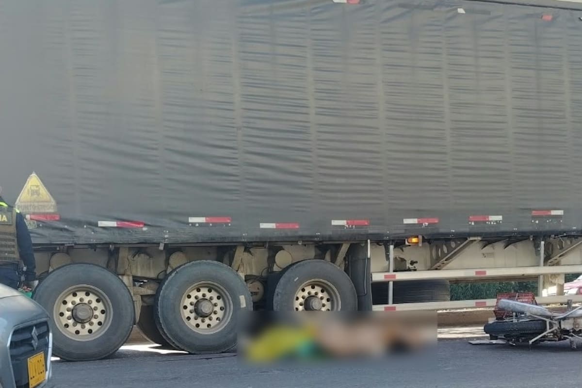 José Agustín Fernández Lancheros se movilizaba en esta motocicleta cuando ocurrió el fatal accidente.