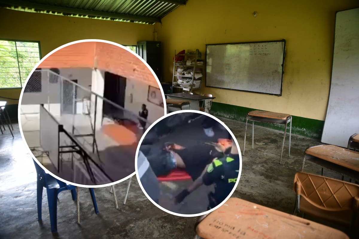 Joven de 17 años ingresó arma traumática a colegio público de Medellín y se hirió a sí mismo. Foto: captura de video