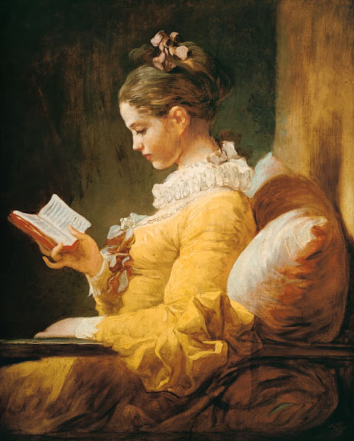 Joven leyendo, de Jean-Honoré Fragonard, hacia 1769. Óleo sobre lienzo. La obra, perteneciente a la National Gallery of Art de Washington, retrata la intimidad y concentración de una joven absorta en la lectura. Foto suministrada/VANGUARDIA