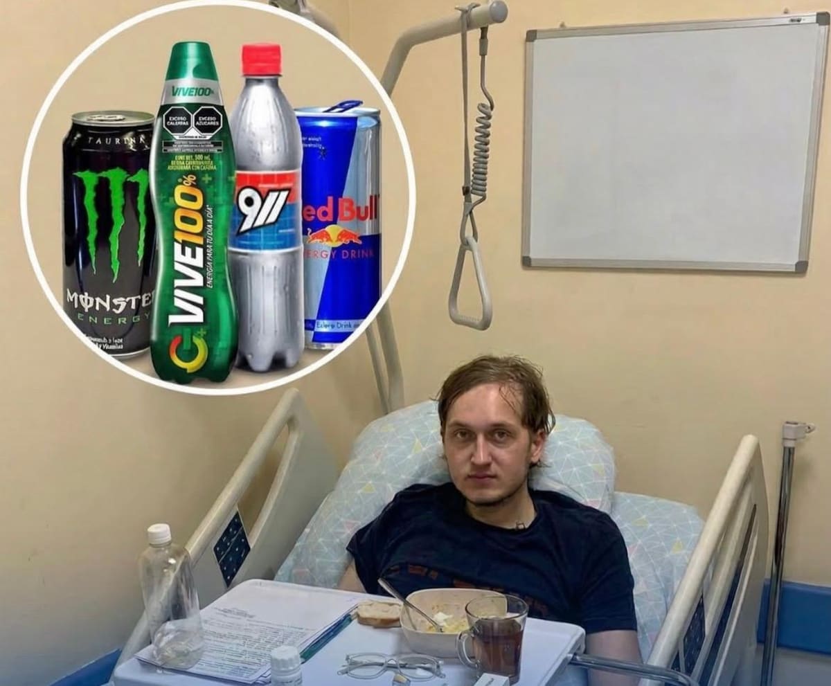 Alerta médica: El caso del joven que perdió la movilidad tras años consumiendo bebidas energéticas.
