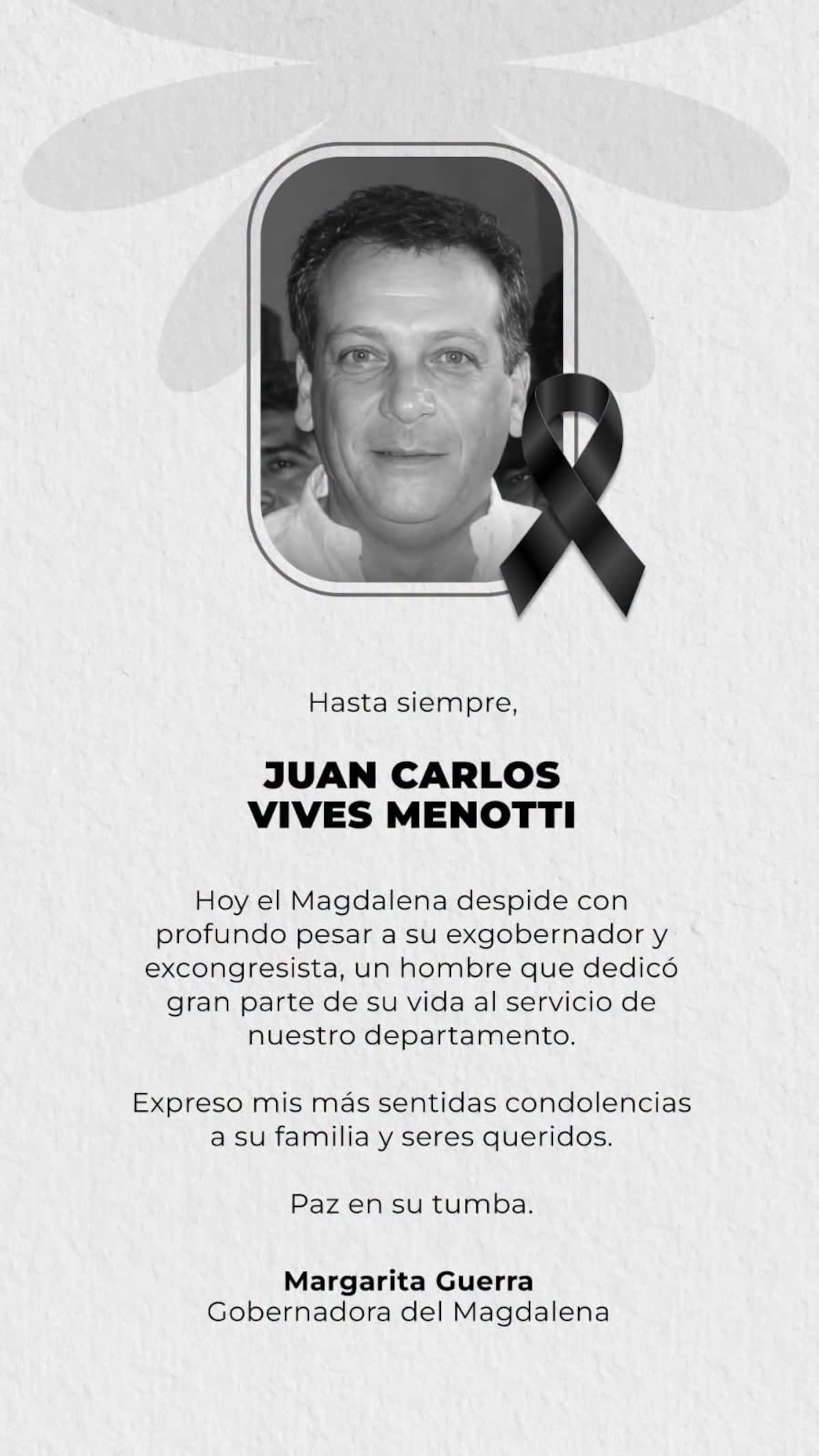 Mensaje de la Gob. del Magdalena