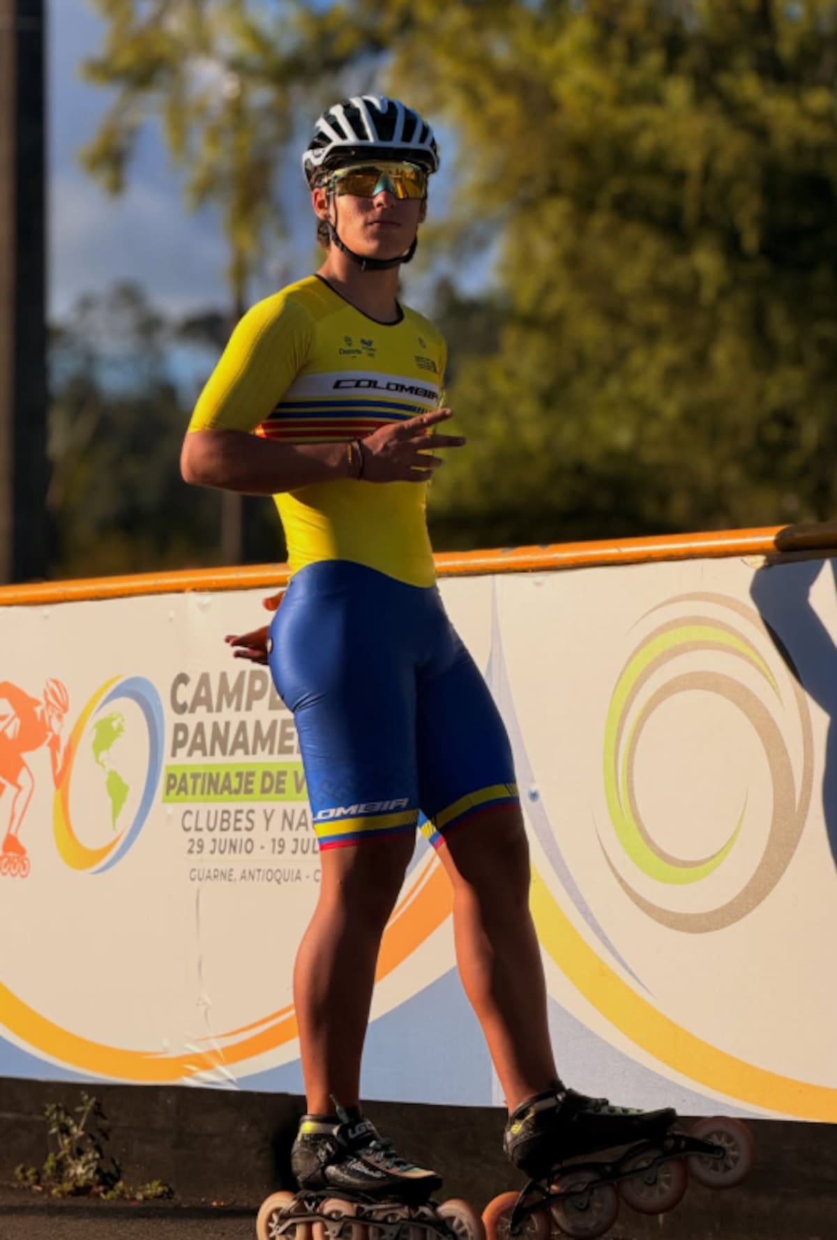 Juan Felipe Silva Rodríguez consiguió el tercer lugar en los 500 metros júnior varones del Mundial de Patinaje 2026. Foto: Redes sociales de Juan Felipe.