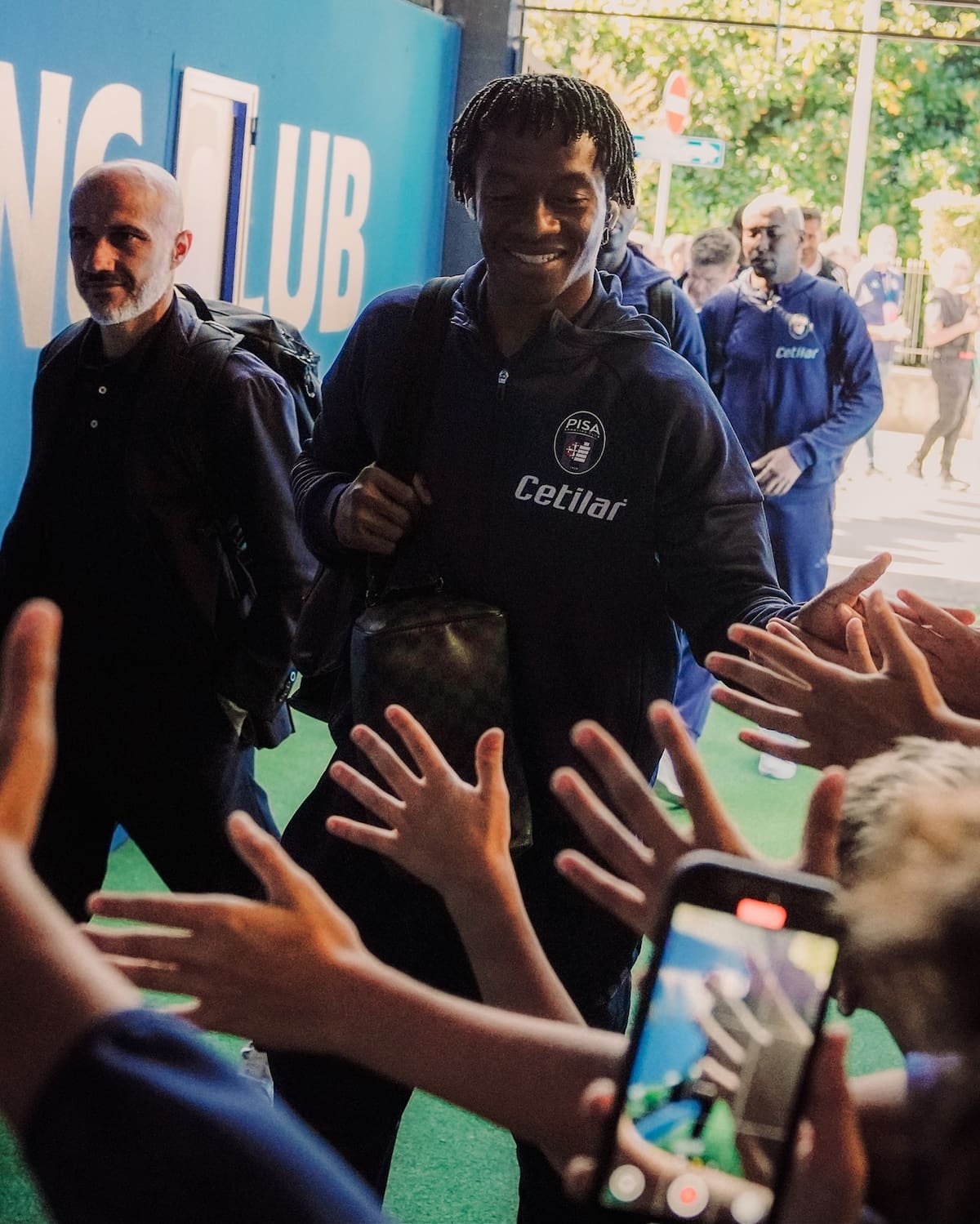 Juan Guillermo Cuadrado habló de la actualidad de James Rodríguez en la selección Colombia. Foto: Pisa SC.