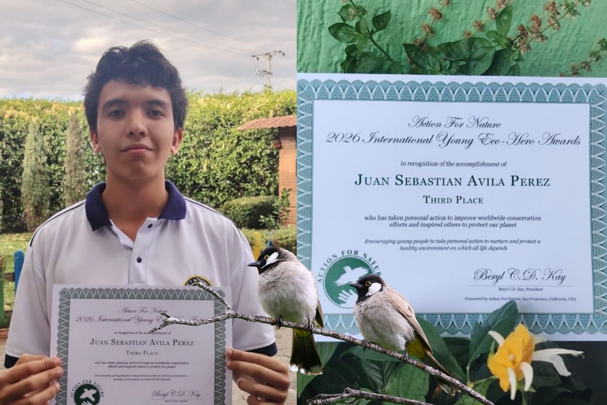 Reconocido como “Eco-Héroe Global 2026” por la organización Action For Nature, entre cerca de 500 proyectos de diferentes partes del mundo. Foto: IG @juanpajarero_aves