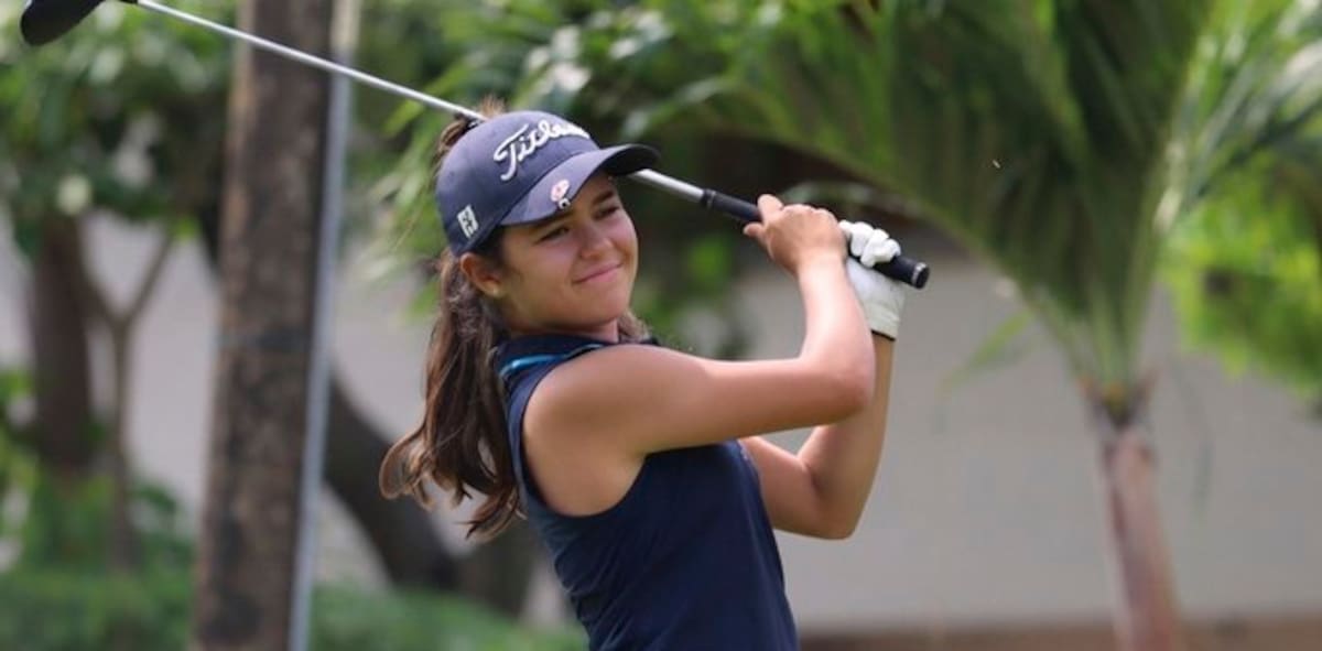 La golfista santandereana Juliana Ortiz se destacó en competencia internacional. Foto: Fedegolf.