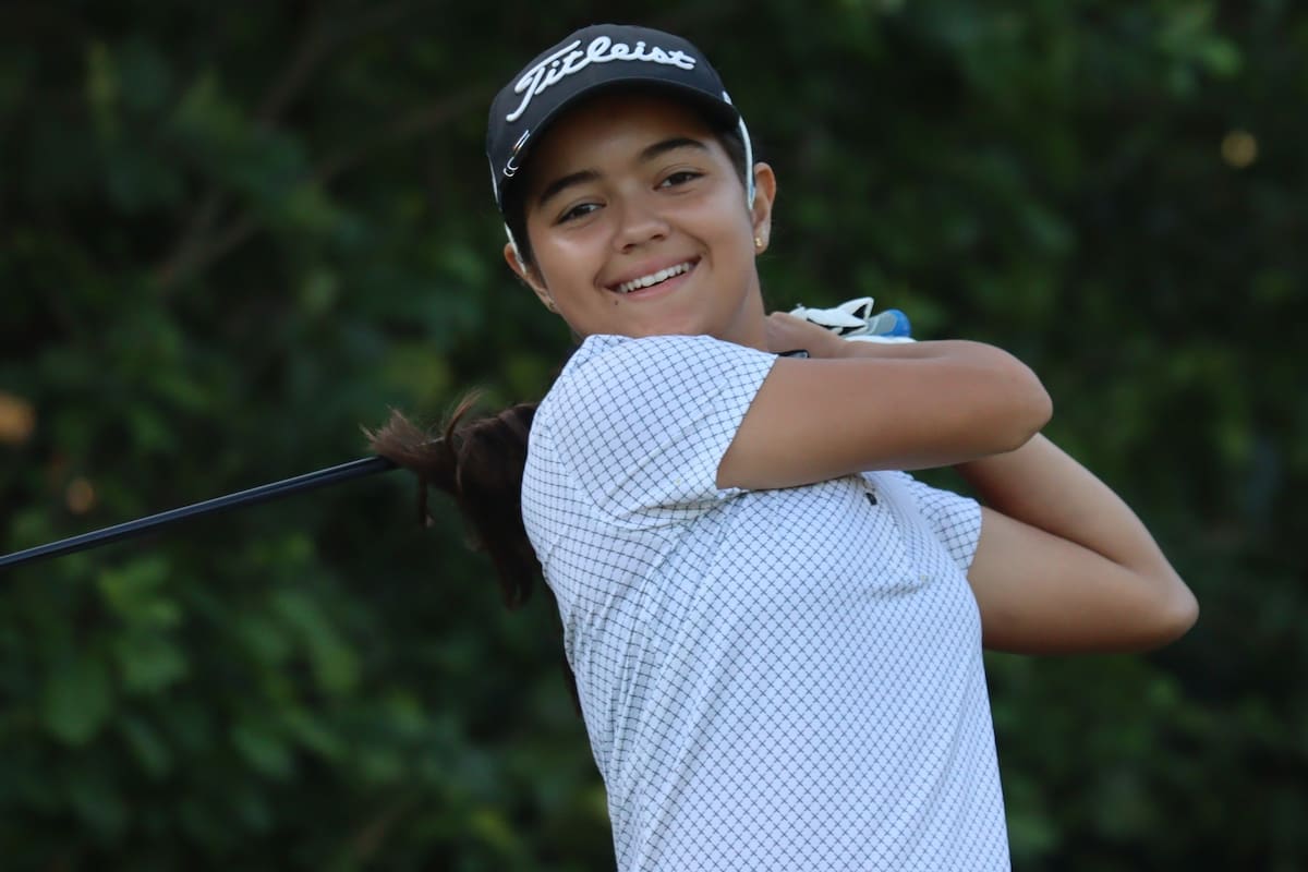 La golfista santandereana Juliana Ortiz, del Club Campestre, se quedó con el título del Campeonato Nacional de Golf, en la categoría 12-13 años. Foto: Fedegolf.