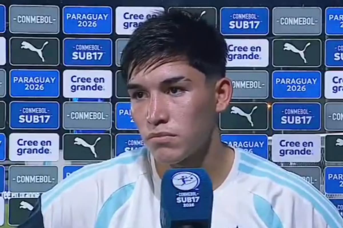 Julio Coria, jugador de Argentina, lanzó una fuerte advertencia a Colombia de cara al Mundial de la categoría Sub-17. Foto: Captura de video.