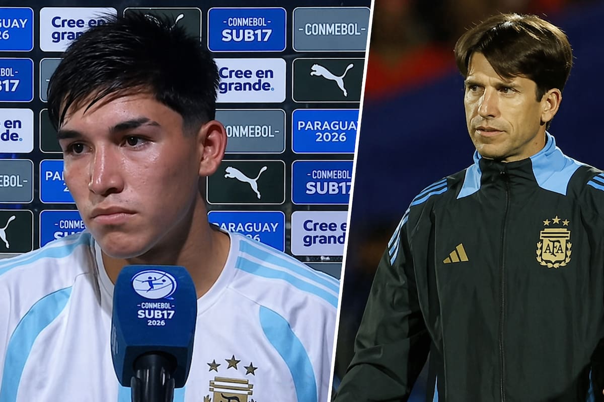 Diego Placente se refirió a las declaraciones descalificadoras de su pupilo Julio Coria luego de que Argentina perdiera la final del Sudamericano Sub-17 ante Colombia. Foto: EFE y captura de video.