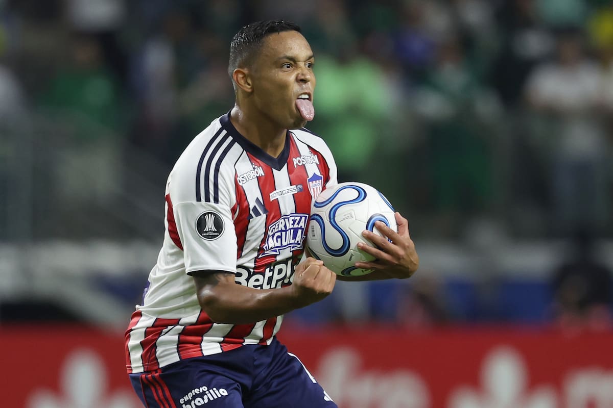 Luis Muriel se destacó con Junior en el partido de ida de la final de la Liga BetPlay ante Nacional, en Barranquilla. EFE/ Sebastião Moreira