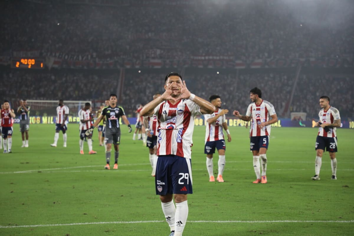 Junior es líder del Grupo A de los cuadrangulares semifinales de la Liga BetPlay II de 2025, luego de vencer 2-1 a Nacional. Foto: Colprensa.