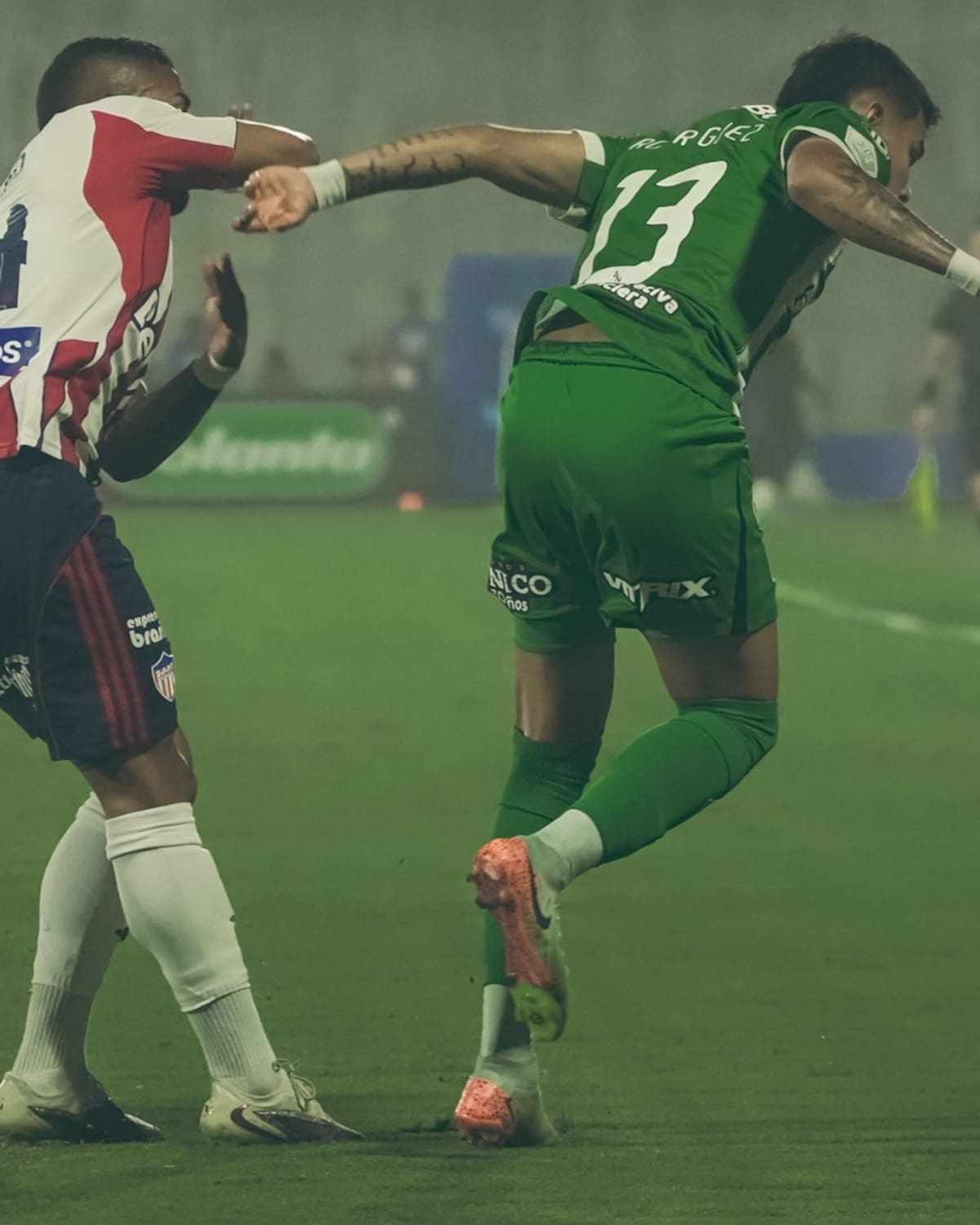 Junior doblegó a Nacional en el partido de ida de la final de la Liga BetPlay I de 2026, que se disputó en Barranquilla. Foto: Nacional.
