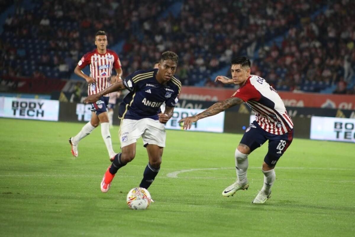 Junior derrotó a Millonarios en la primera jornada de los cuadrangulares semifinales de la Liga BetPlay 2024-I.