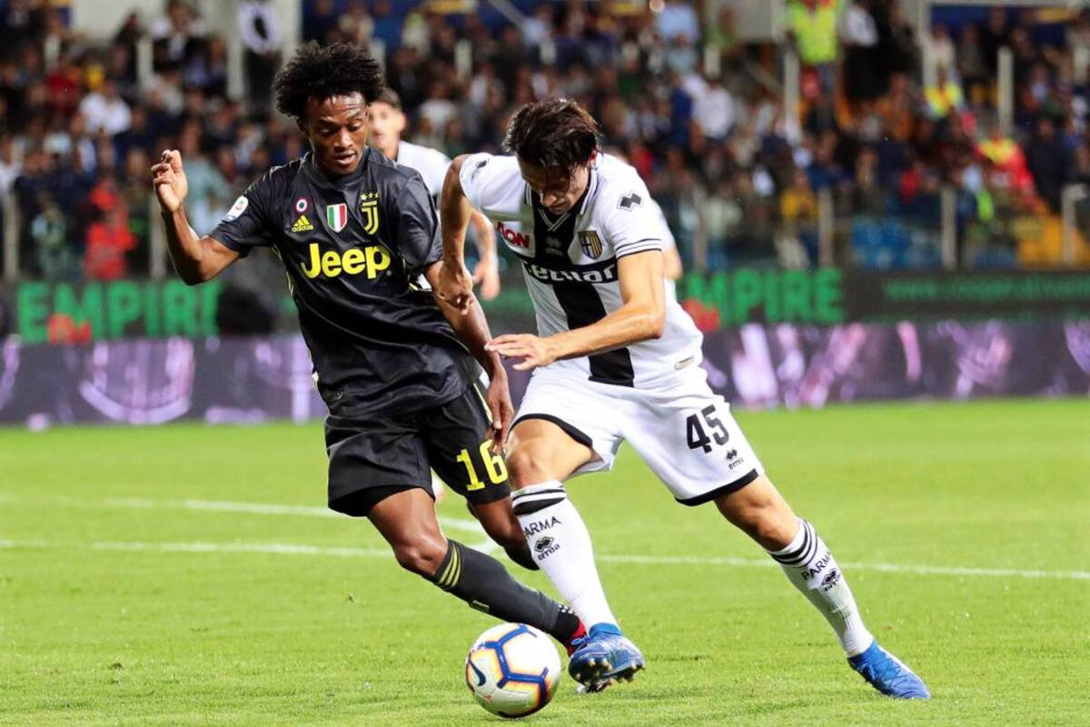 El colombiano Juan Guillermo Cuadrado actuó como titular en el triunfo 2-1 de Juventus sobre Parma, que le permitió al elenco de Turín mantener el puntaje perfecto en Italia. (Foto: EFE / VANGUARDIA LIBERAL)