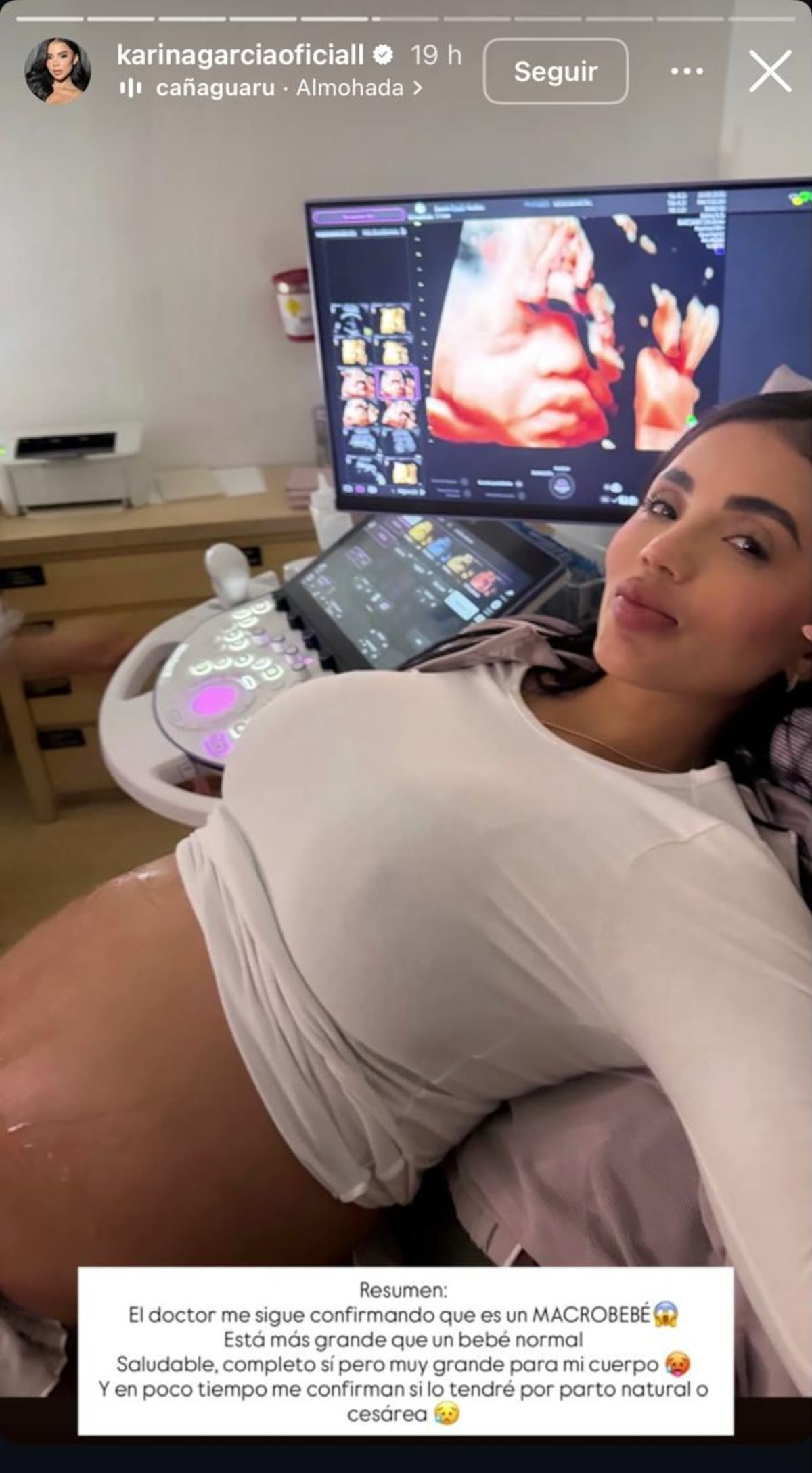 Karina García sorprende con nuevos detalles de su embarazo. //Foto: captura de pantalla @karinagarciaoficiall