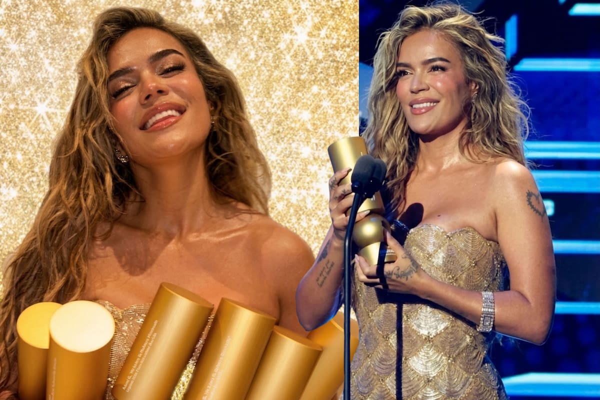 Karol G en los premios Billboard de la Música Latina 2025. Foto: Composición VANGUARDIA
