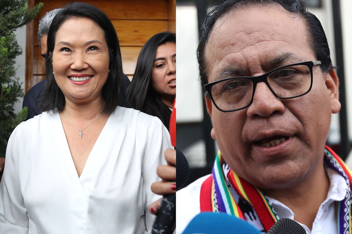 Los candidatos presidenciales de Perú: Keiko Fujimori y Roberto Sánchez. // Fotos: EFE.