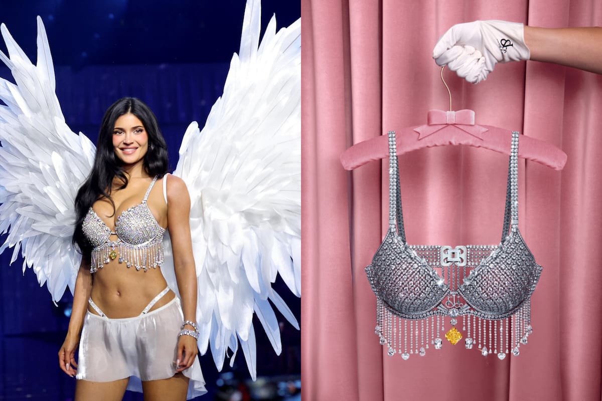 Kylie Jenner lució el sujetador Fantasy Bra de Victoria's Secret, valorado en 50 millones de dólares, en su desfile anual. Foto: Composición VANGUARDIA