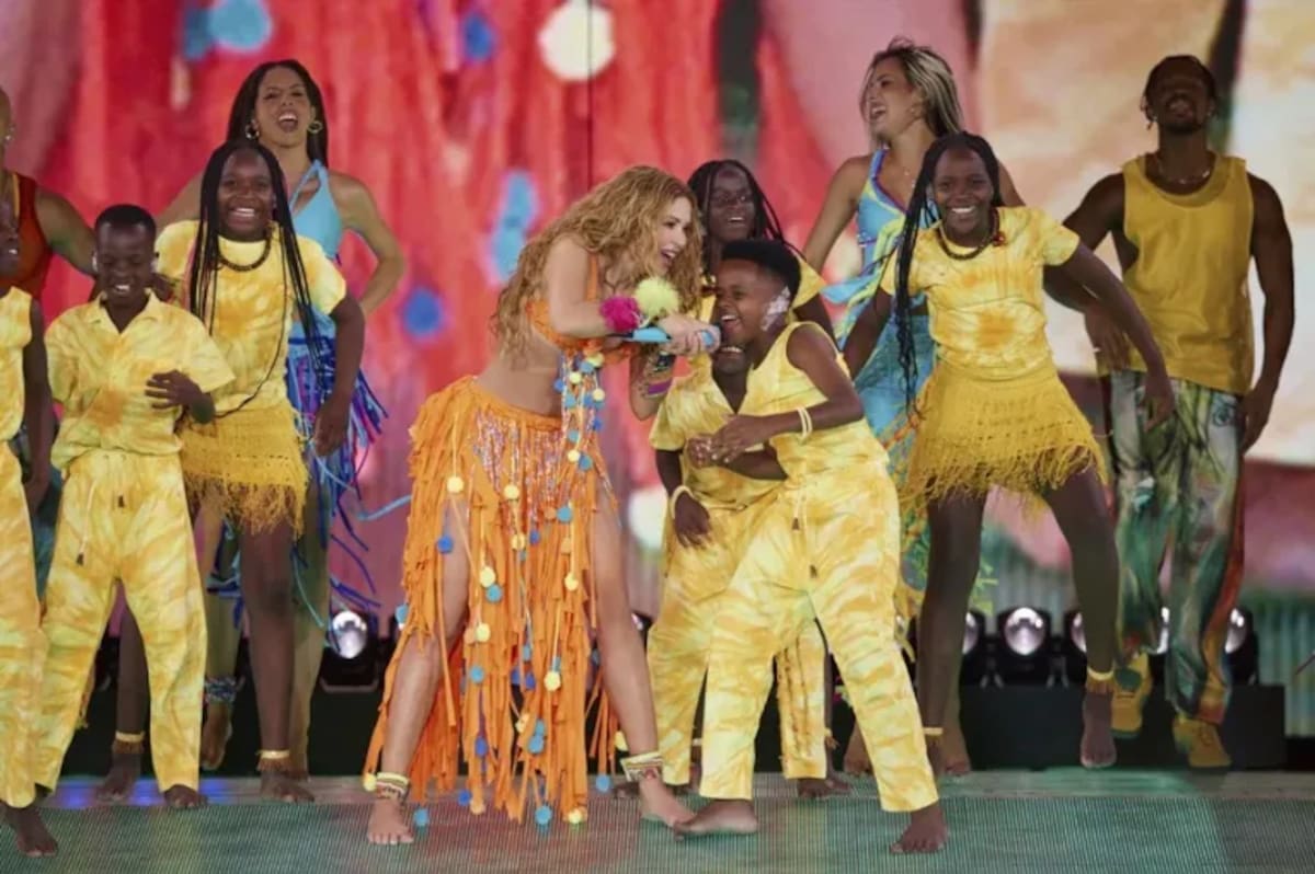 La cantante colombiana Shakira durante uno de sus conciertos en Madrid. EFE