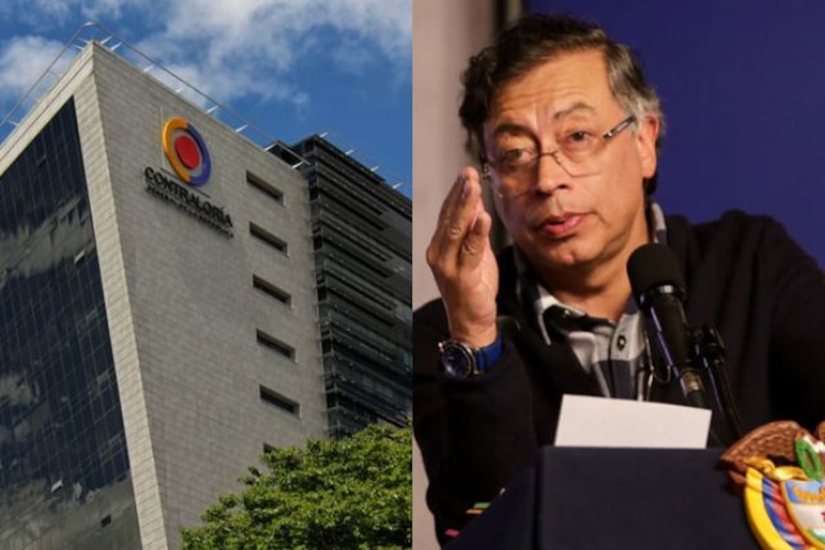 La Contraloría General de la República y el presidente Gustavo Petro. // Foto: Colprensa