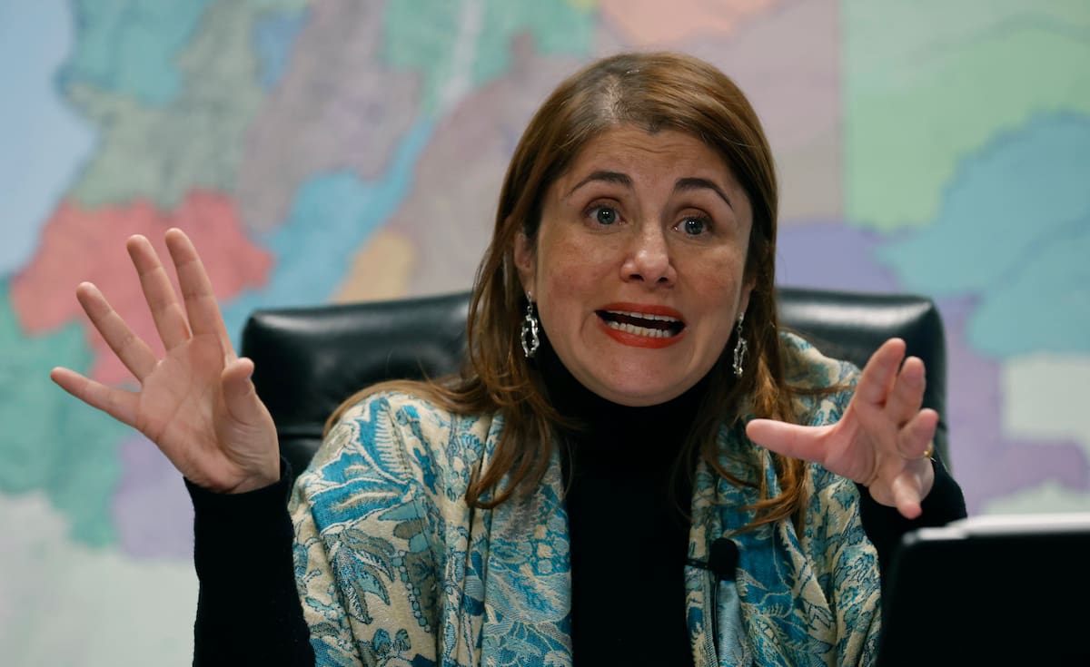 La Defensora del Pueblo de Colombia, Iris Marín, fue registrada este lunes, 24 de febrero, durante una entrevista con EFE, en Bogotá (Colombia). EFE/Mauricio Dueñas
