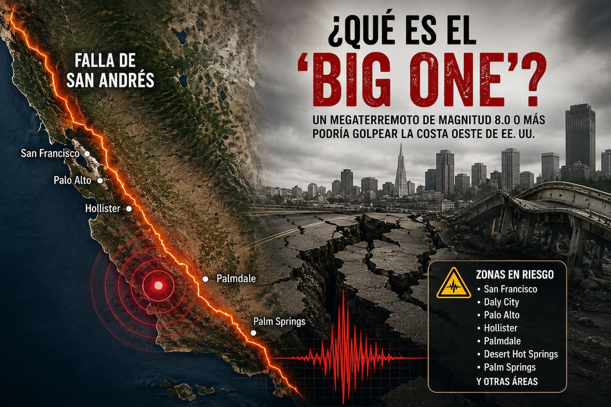 La falla de San Andrés es una de las estructuras geológicas más conocidas del mundo y atraviesa California, en Estados Unidos.
