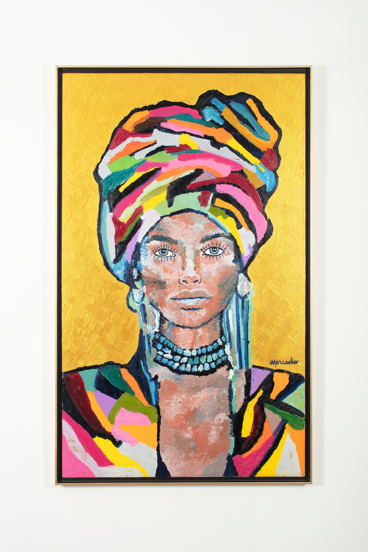 La identidad, la memoria y la fortaleza de las mujeres son ejes de la obra de María Mercado, que tiene entre sus referentes a las palenqueras del Caribe colombiano. Foto suministrada/VANGUARDIA