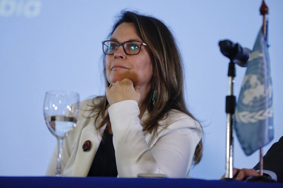 Naciones Unidas presenta informe sobre la situación de Derechos Humanos en Colombia. En la foto, Juliette de Rivero, Representante en Colombia del Alto Comisionado de la ONU para los Derechos Humanos. (Colprensa - Camila Díaz)