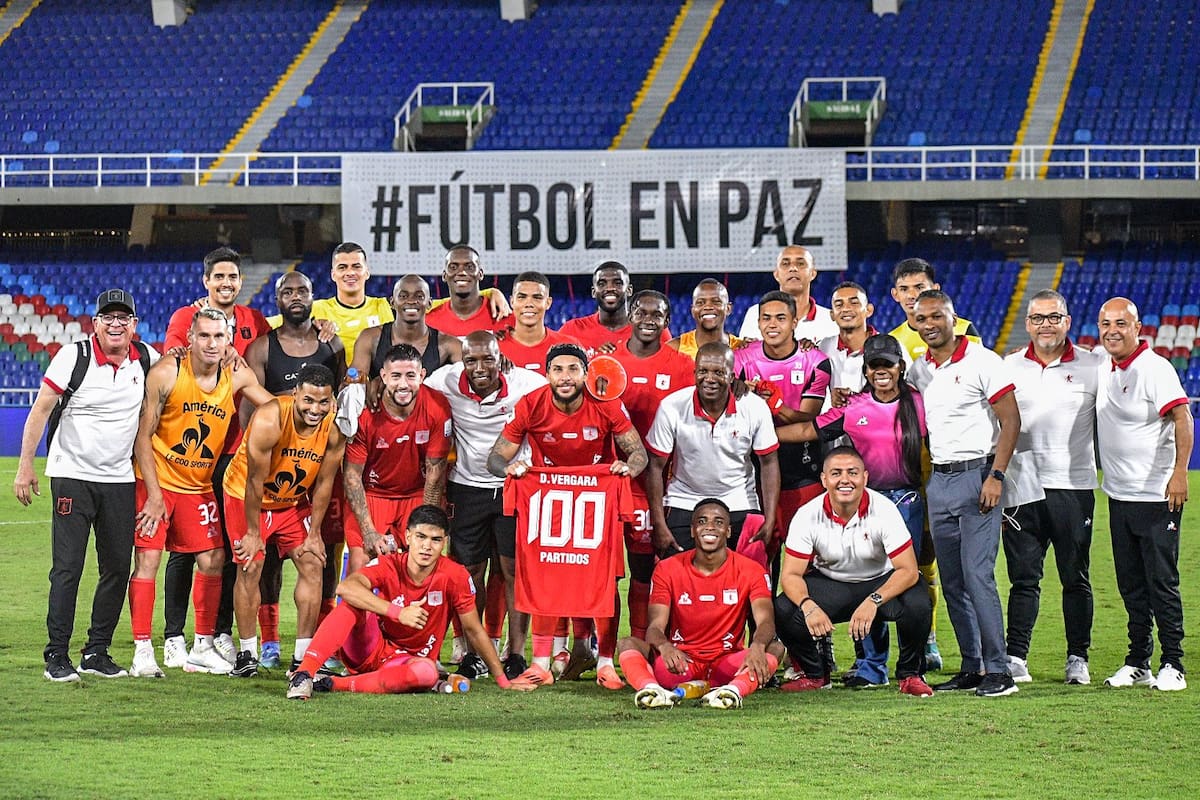 La nómina de América de Cali para enfrentar a Atlético Bucaramanga en la Liga BetPlay. Foto: cortesía América de Cali.