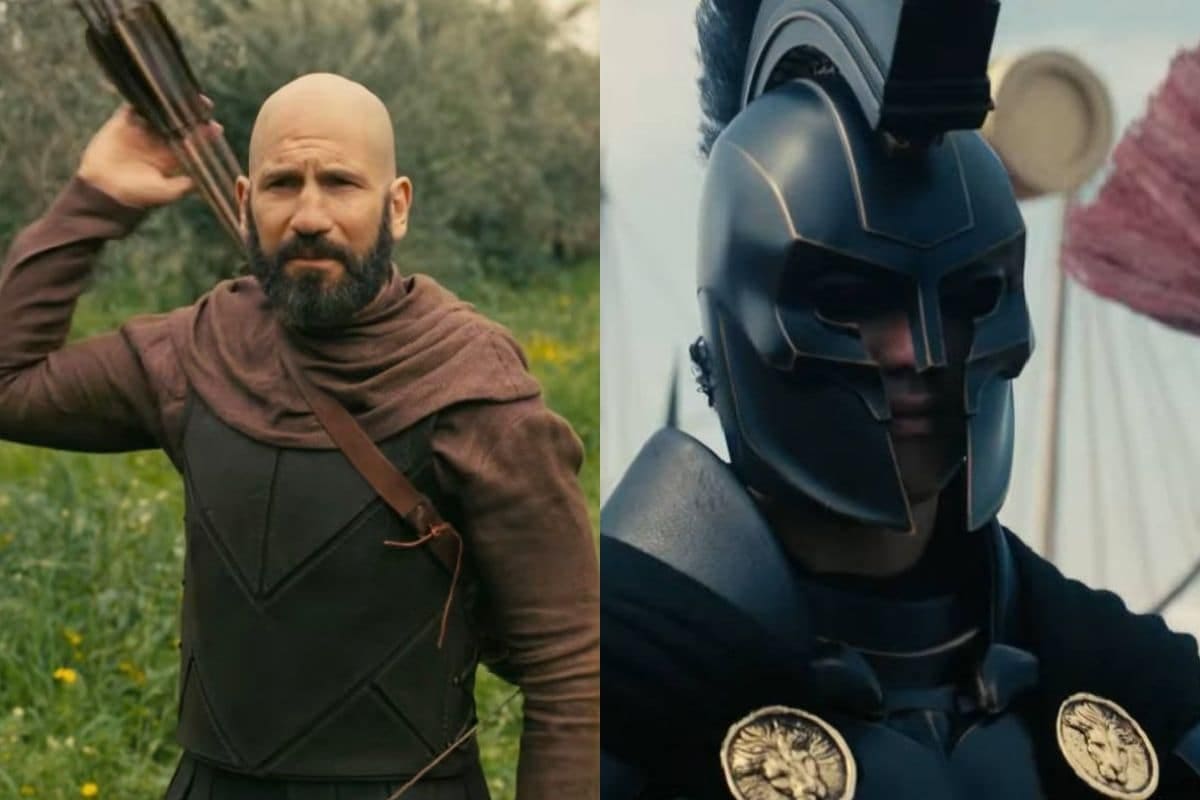 Jon Bernthal, hermano fallecido de ‘The Bear’, y el director Benny Safdie (eso dicen los títulos de crédito) son los reyes Menelao y Agamenon,