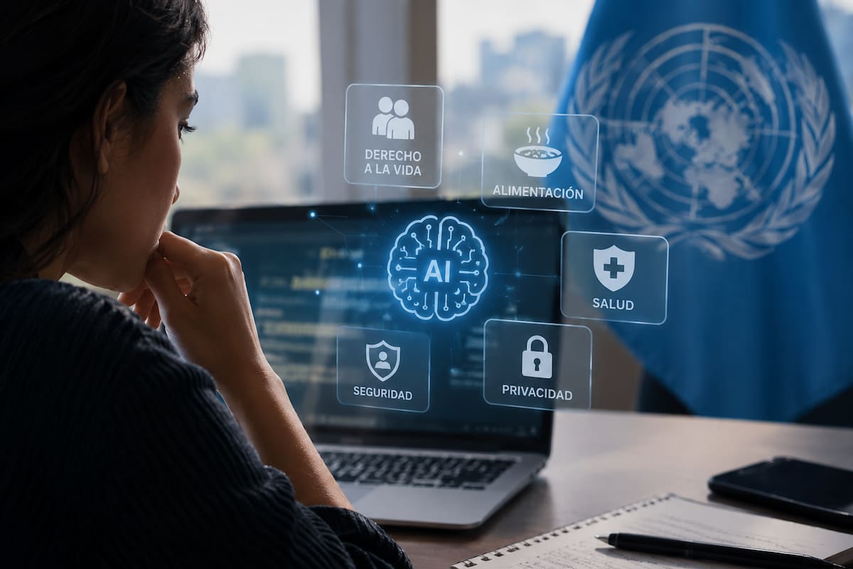 La ONU lanza alerta por el impacto de la inteligencia artificial en los derechos humanos. // Foto: ilustración realizada con inteligencia artificial (ChatGPT).