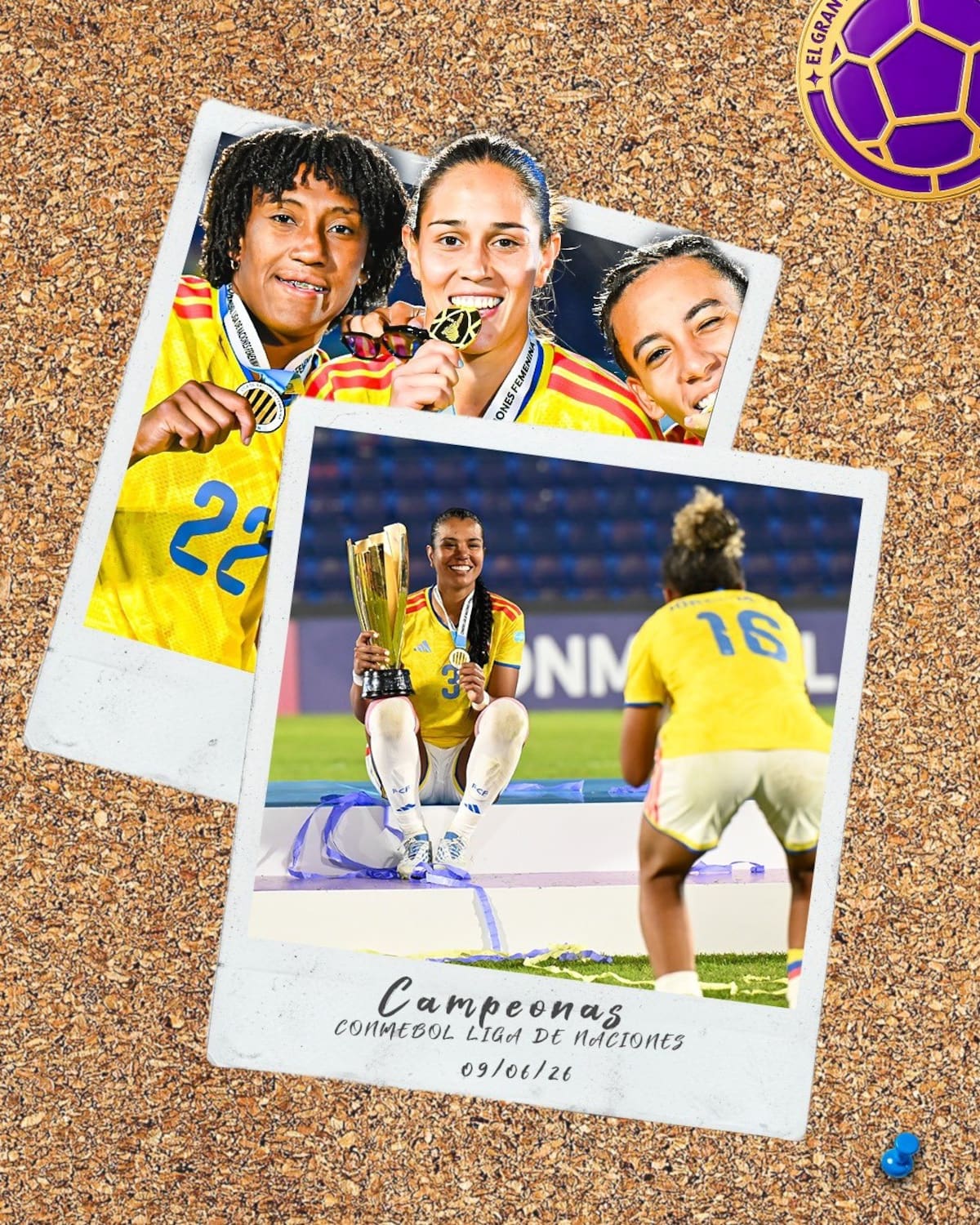 La santandereana Daniela Arias tras el título de Colombia: “Levantamos esta copa por nuestro país”. Foto: FCF.