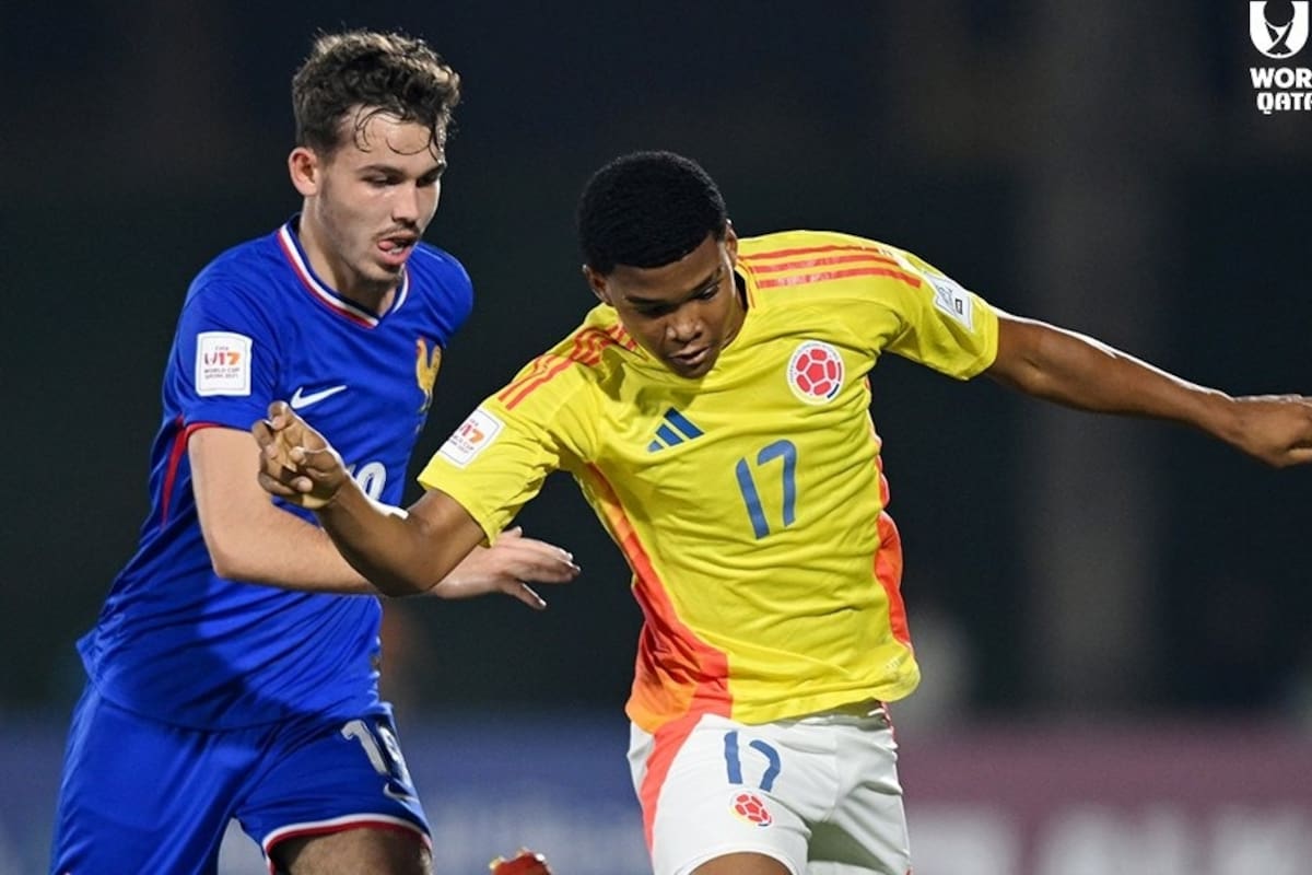 La selección Colombia cayó 2-0 ante Francia en los dieciseisavos y se despide del Mundial Sub-17. Foto: Conmebol.