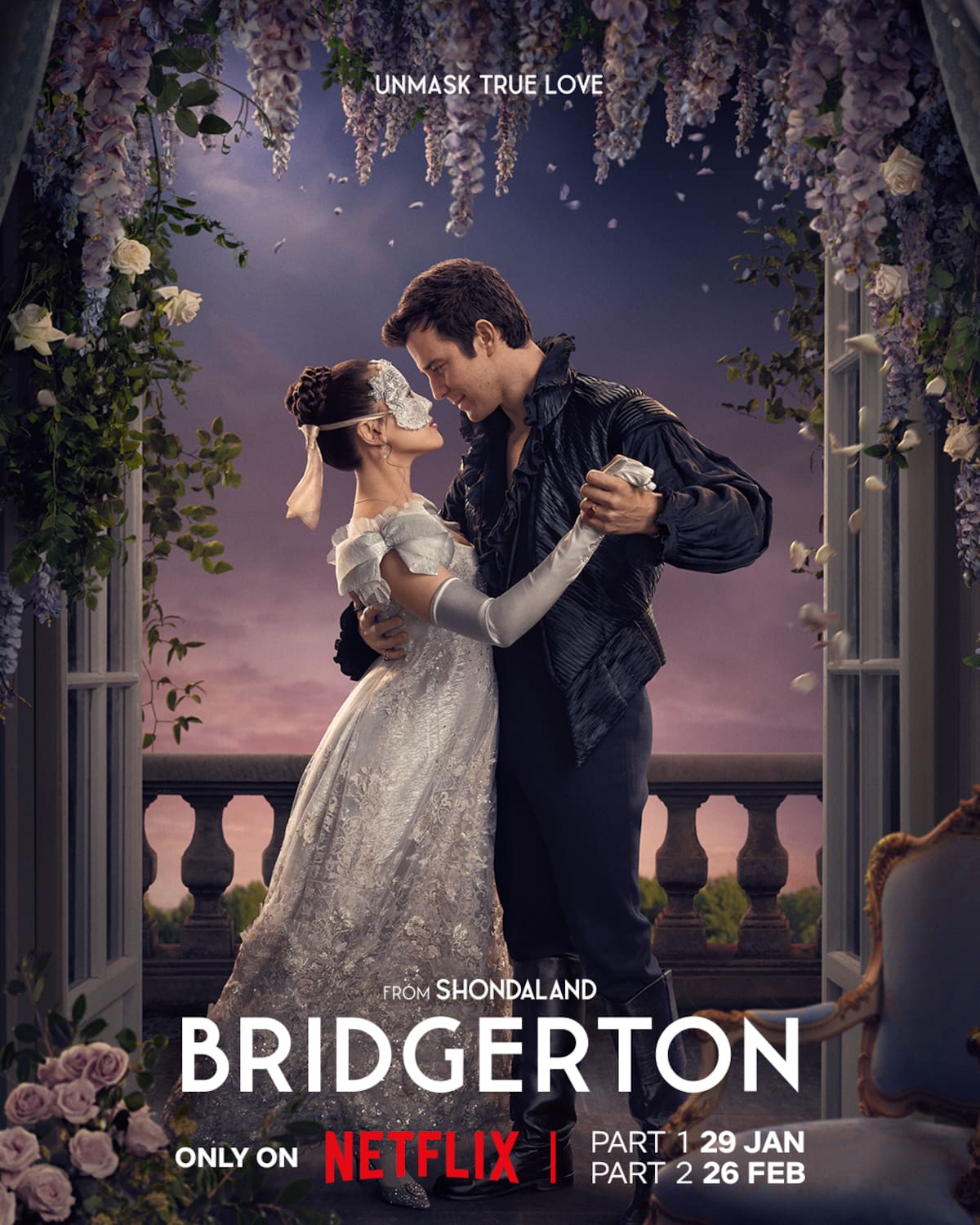 Detrás de una máscara, cualquier cosa puede pasar. La temporada 4 de Bridgerton llegará muy pronto a Netflix.