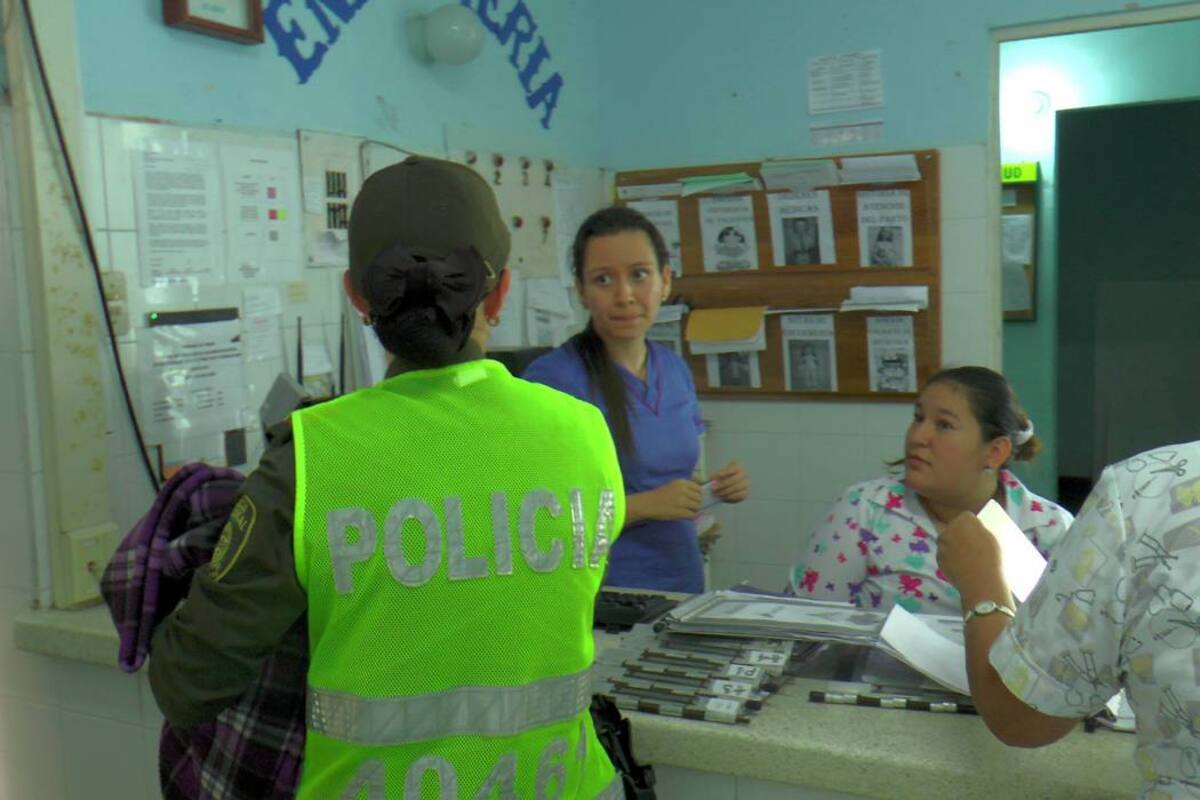 En el Hospital, la bebé recibe atención médica y en los próximos días será entregada al Instituto Colombiano de Bienestar Familiar. (Foto: Suministrada Policía /VANGUARDIA LIBERAL )