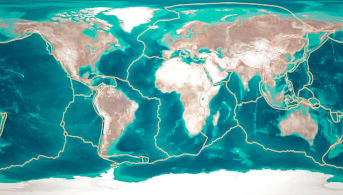 Las placas tectónicas del Pacífico son enormes bloques de la corteza terrestre que se mueven lentamente bajo el océano Pacífico y chocan entre sí.