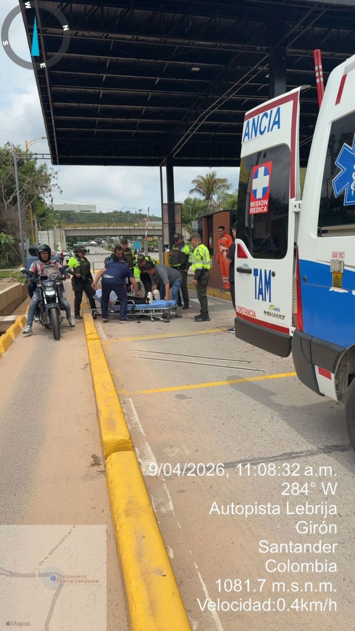 Con dilatación completa y sin tiempo para llegar al hospital, la gestante dio a luz en el vehículo de emergencia mientras se dirigía a Girón.