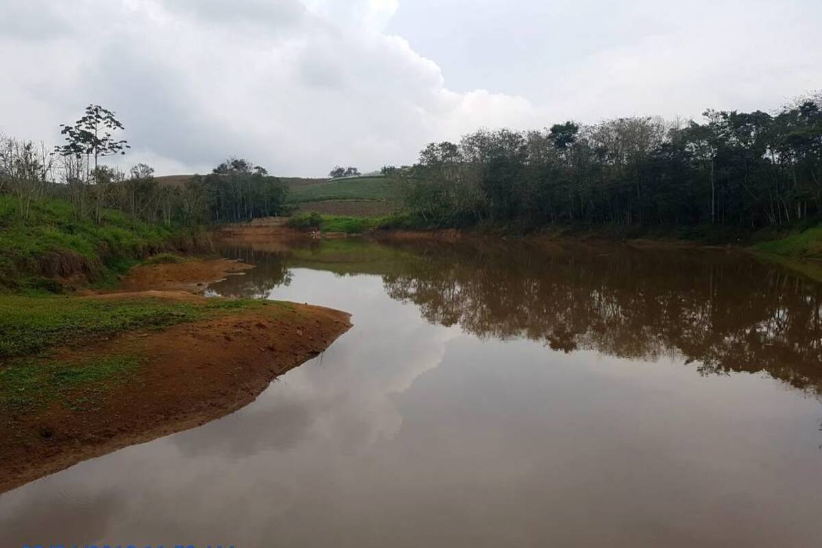 Esta foto tomada el pasado sábado, 24 de marzo, muestra el estado de la represa Piedras Negras, la cual se encontraba en 1.98 centímetros. (Foto: Suministrada / VANGUARDIA LIBERAL)